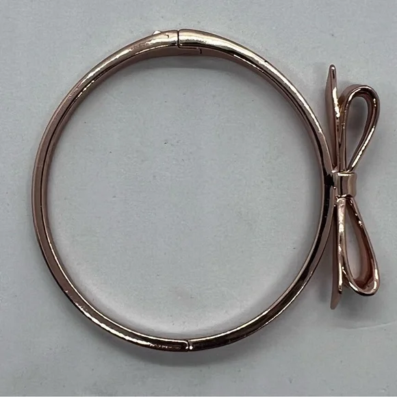 kate spade rose gold bow bangle bracelet - Picture 9 of 10